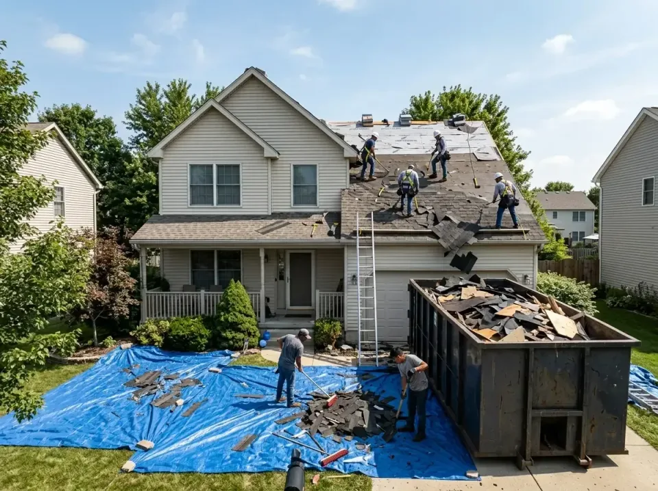 roof-replacement-debris-remova-004 — frequently asked questions, Cheapest Dumpster Rentals in Beardstown, IL